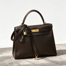 Hermès — Hermès Kelly 28 Ebene Flap Top Handle — Handbag — resale
