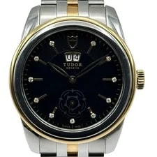 Tudor — Tudor Glamour Double Date 57003 Black Gold/ From Japan #483 — Watch — resale