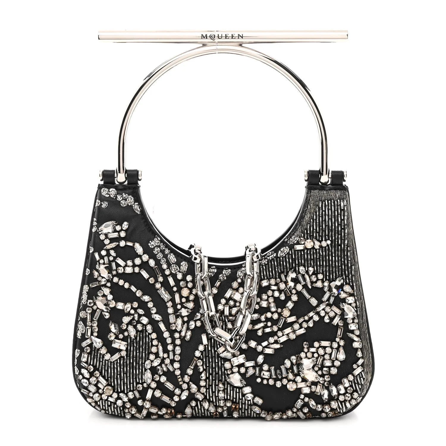 Alexander McQueen — Embellished Mini T-Bar — Handbag — resale
