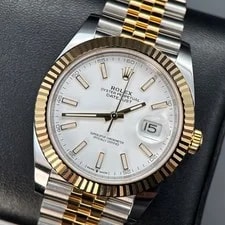 Rolex — Rolex Datejust 126333 White Dial Jubilee Two-Tone 41mm Automatic - 2026 — Watch — resale