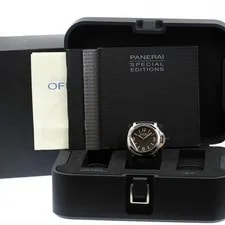Panerai — Panerai Luminor Base PAM00390 44mm SS Leather Dark Brown Hand-Wind #C158 — Watch — resale