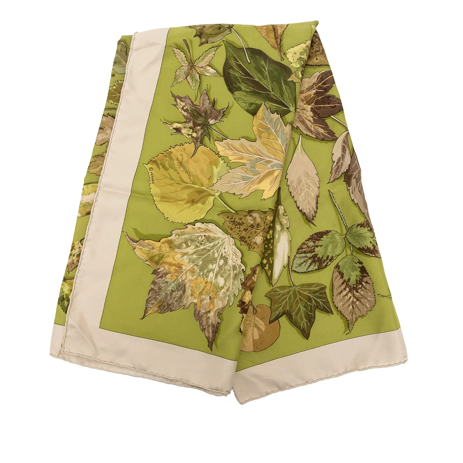 Hermès — Tourbillon Autumn Leaves Silk Scarf 90 — Watch — resale