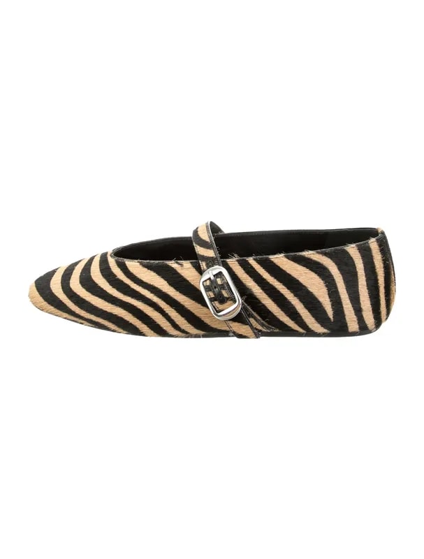 Le Monde Beryl — Calf Hair Animal Print Mary Jane — Designer Shoe — resale