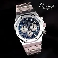Audemars Piguet — Audemars Piguet Royal Oak Blue Dial Chronograph 26331ST and Box — Watch — resale