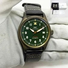 IWC — IWC Pilot Spitfire IW326806 39MM Green Dial Bronze Box Paper — Watch — resale