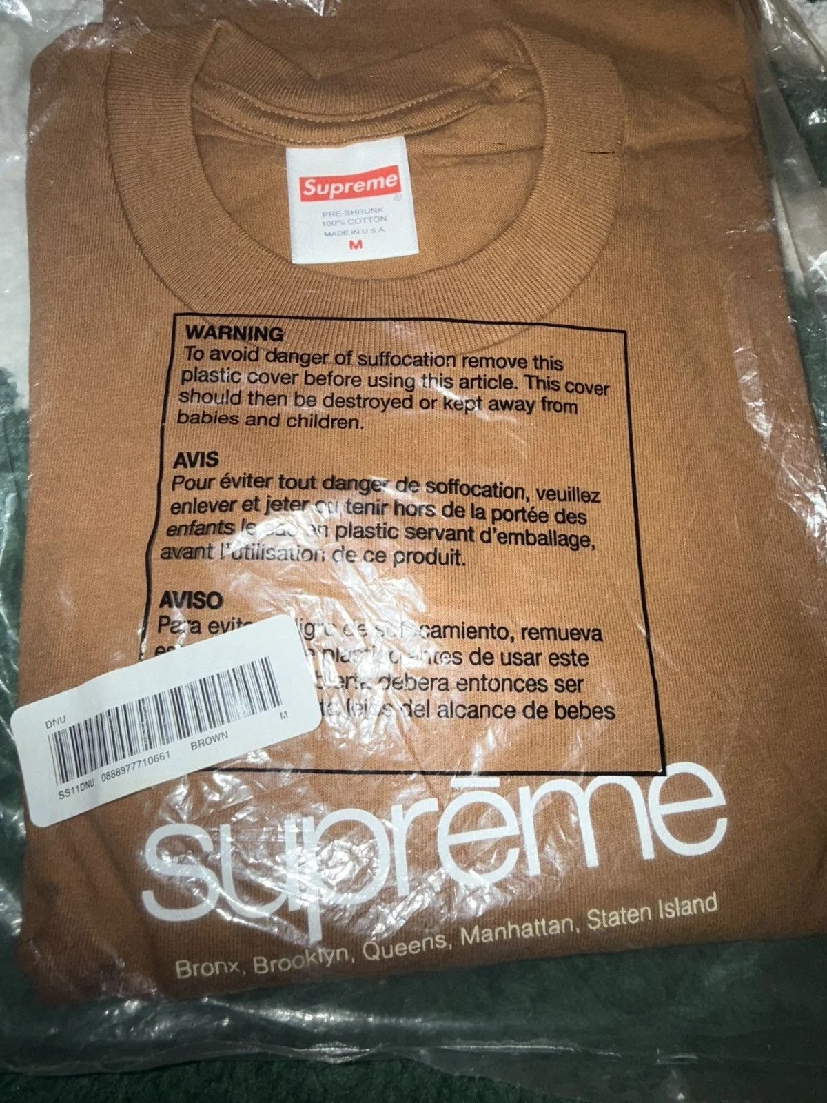 Supreme — Supreme “ 5 Bouroughs “ Short Sleeve Sz.M — streetwear — resale