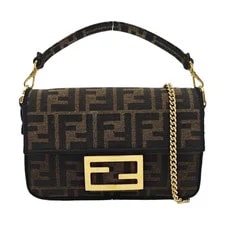 Fendi — Fendi Baguette Buckle Logo Pattern Magnetic Flap - Very Good #17SWV3Q — Handbag — resale
