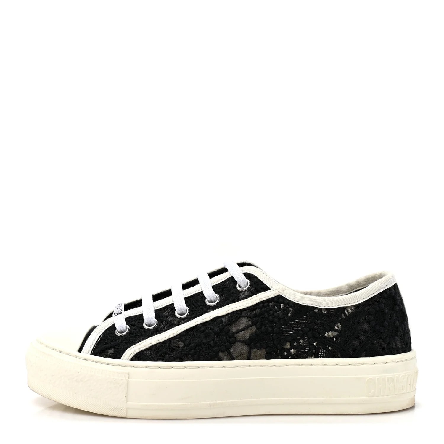 Dior — Macramé Embroidered Cotton Walk'N' Low Top 36 — Sneaker — resale