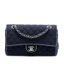 Chanel — Chanel Medium Classic Printed Grosgrain Double Flap — Handbag — resale