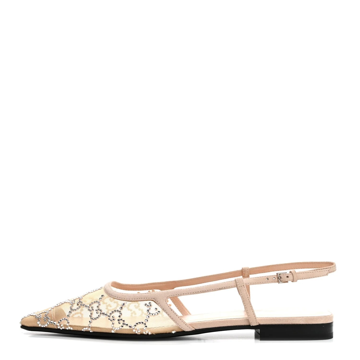 Gucci — GG Slingback Ballet 37 Light Skin — Designer Shoe — resale