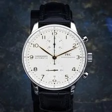 IWC — IWC Portugieser Silver With Leather Strap - IW371445 — Watch — resale