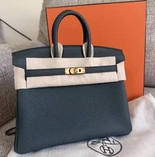 Hermès — NEW W/ Receipt Hermès Fonce GHW Birkin 25 Retourne , Stamp G-2026 — Handbag — resale