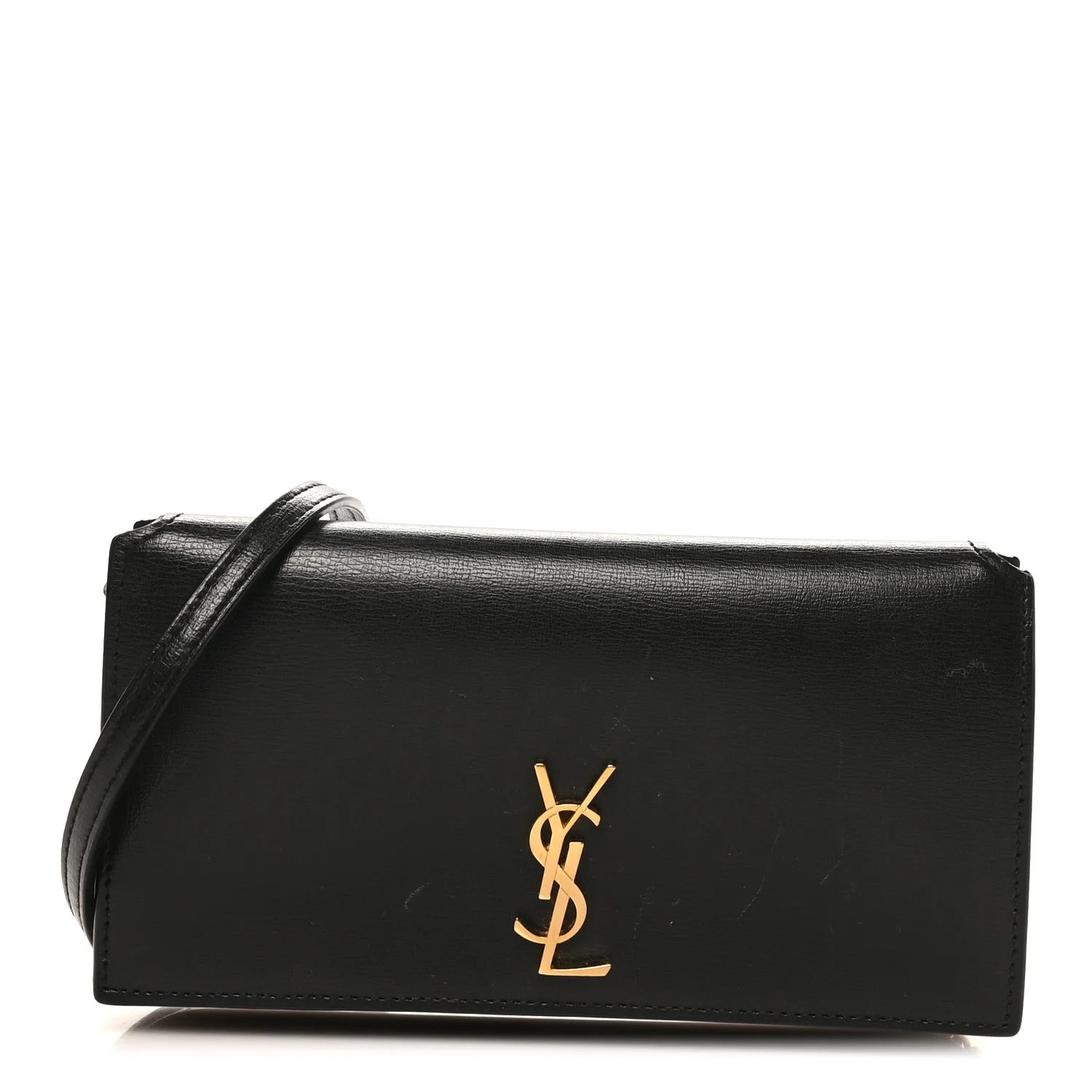 Saint Laurent — Smooth Phone Holder Crossbody — Handbag — resale