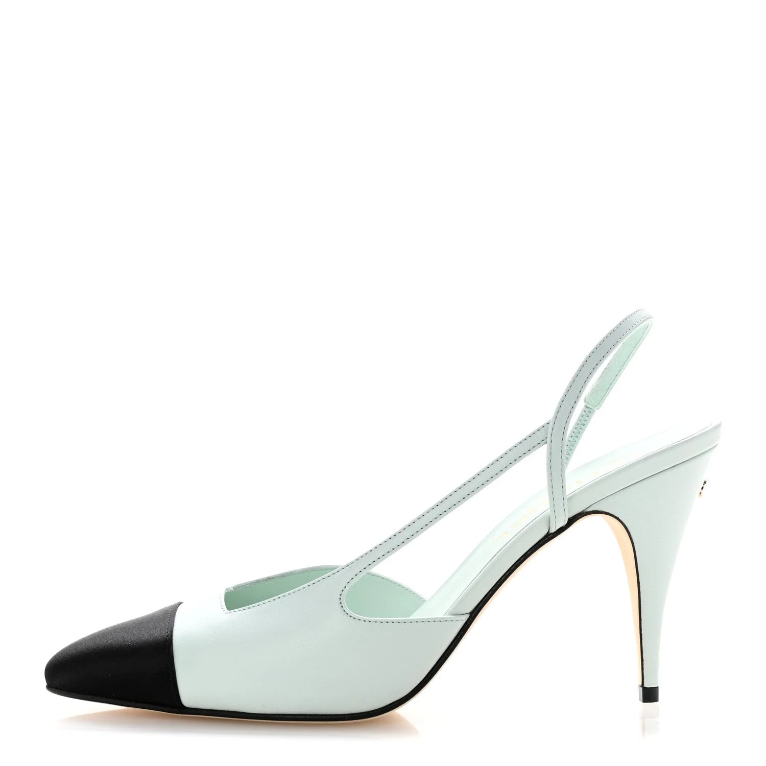 Chanel — Embossed Cap Toe Slingback 40 Light — Designer Shoe — resale
