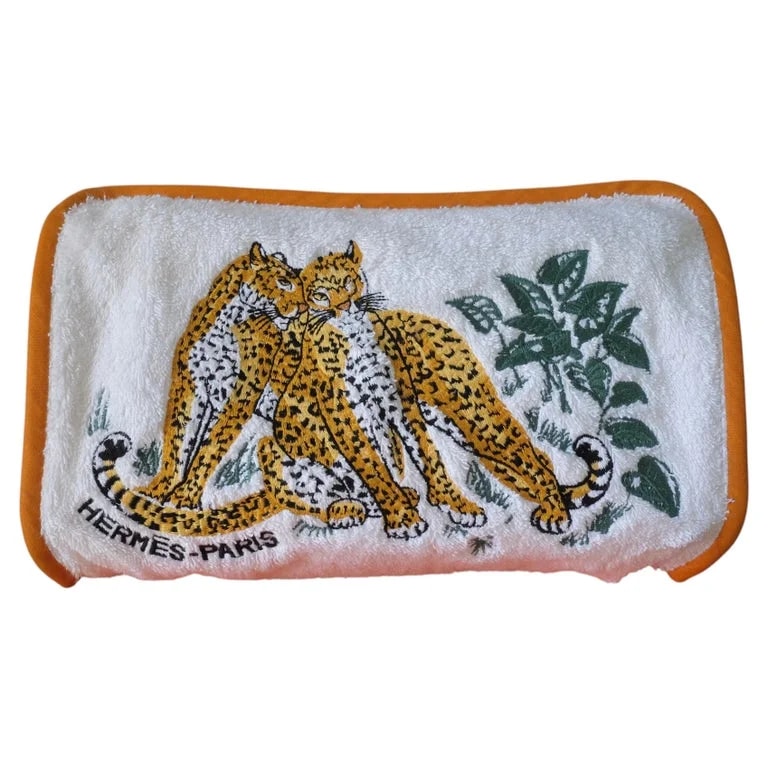 Hermès, Robert Dallet — Hermès - By Robert Dallet, Embroidered Leopards, 29x17 Cm — Handbag — resale