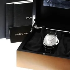 Panerai — Panerai Luminor DUE GMT PAM00944 45mm SS Leather Gray Automatic Date GMT #C058 — Watch — resale