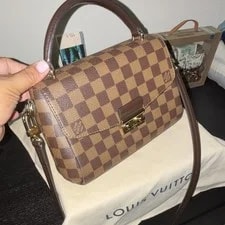 Louis Vuitton — Louis Vuitton Checkered Small Crossbody Top Handle W/ Strap — Handbag — resale