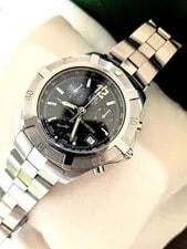 Only — Working ・ Battery Replaced Only. CN1110 2000 Chronograph Black Dial — Watch — resale