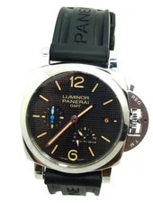 Panerai — Panerai 42mm PAM01537 Power Reserve GMT Manual Wind Stainless Steel w/BOX — Watch — resale