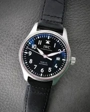 IWC — IWC Pilot's Mark XX Black 40mm IW328201 Leather Original Clean Steel Preo — Watch — resale