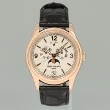 Patek Philippe — Papers Patek Philippe 5146R Rose Gold Annual Calendar White 39mm Moon — Watch — resale