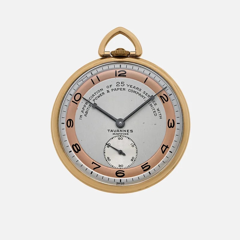 Tavannes — 1940s Tavannes Pocket — Watch — resale