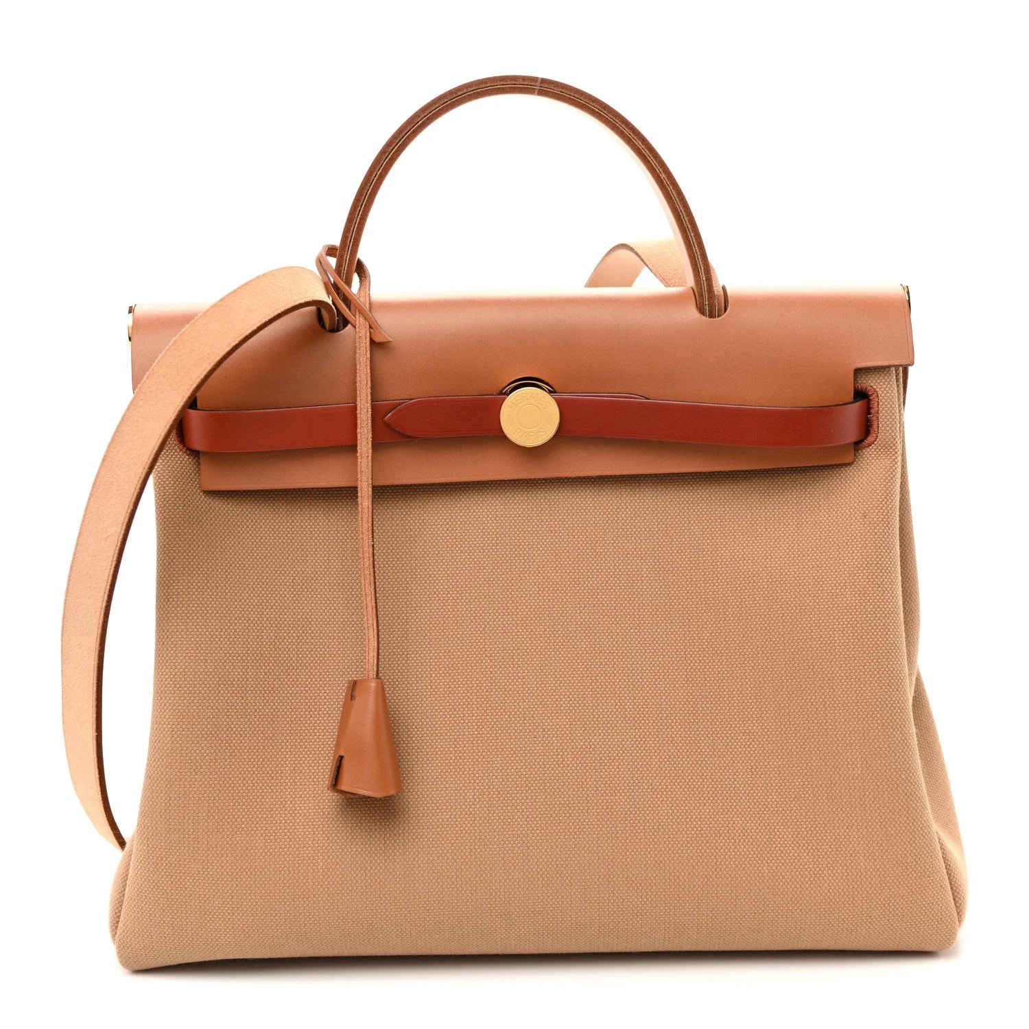 Hermès — Military Herbag Zip Retourne 31 Chai Fauve Naturel Cuivre — Handbag — resale