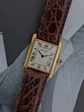 Cartier — Cartier Tank Louis Paris Ref.96065 Case Gold 18 Kt Mechanique Piguet 21 Guilloche — Watch — resale