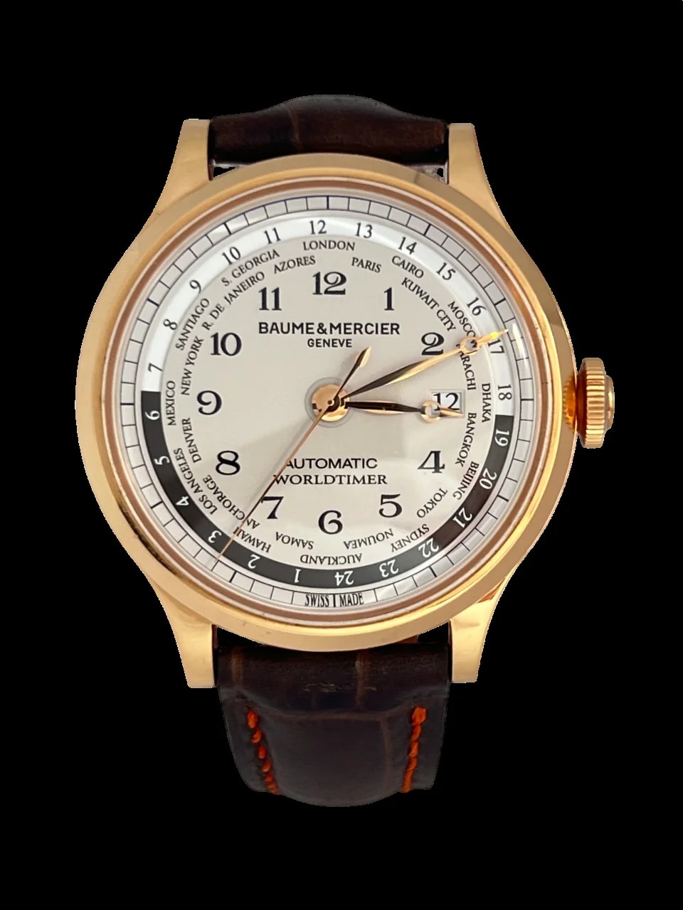 Worldofluxuryus — Baume & Mercier Capeland GMT 18K Rose Gold — Watch — resale