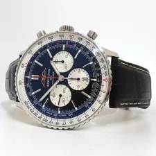 Breitling Navitimer Chronograph 46 Black Dial Automatic Stainless Steel AB0137