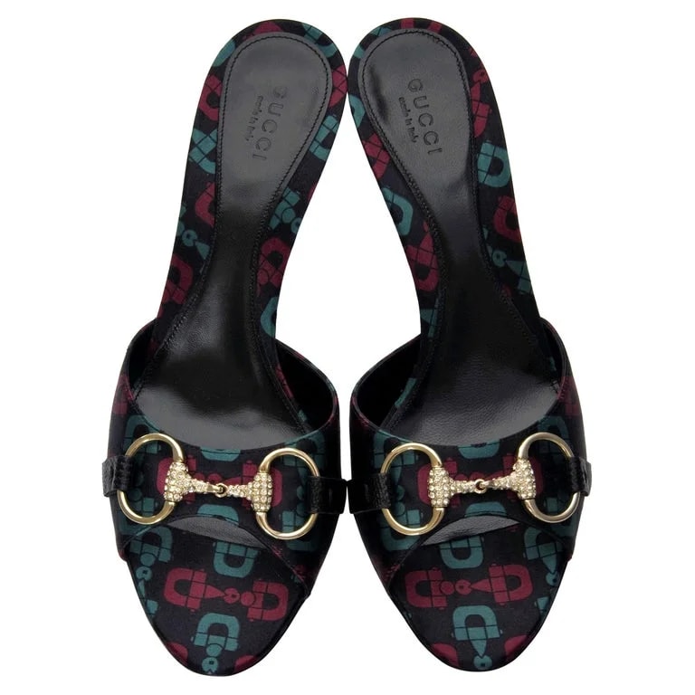 Gucci — New With Box Gucci Horsebit Swarovski Mules — Designer Shoe — resale