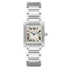 Cartier — Cartier Midsize Tank Francaise Stainless Steel in Matte Finish. (2465) — Watch — resale