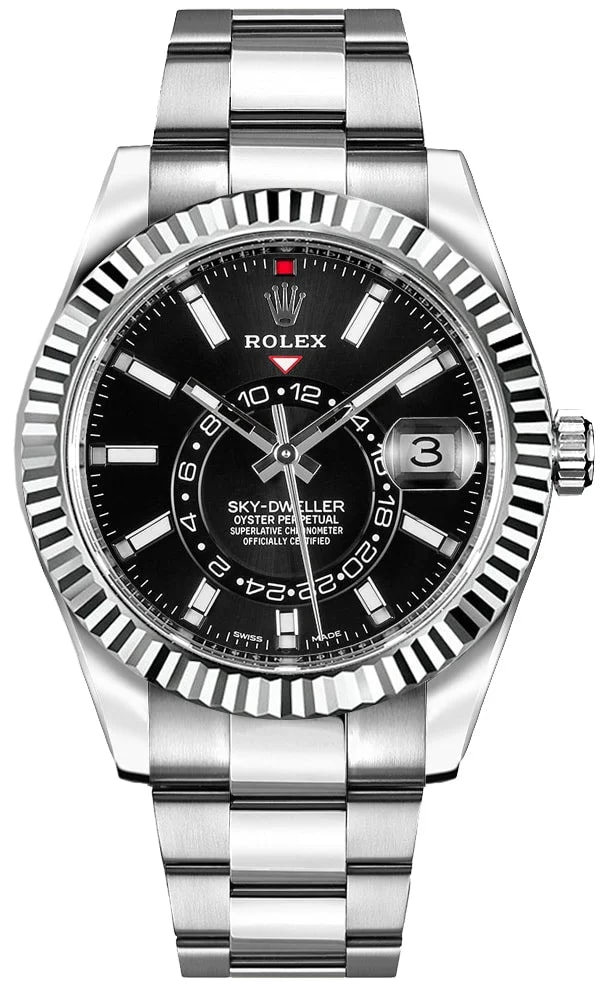Worldofluxuryus — Rolex Sky-Dweller Oystersteel — Watch — resale