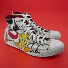 Converse — Converse Chuck Taylor Looney Tunes Tweety Sylvester High Top Shoes ’s 11 — Sneaker — resale