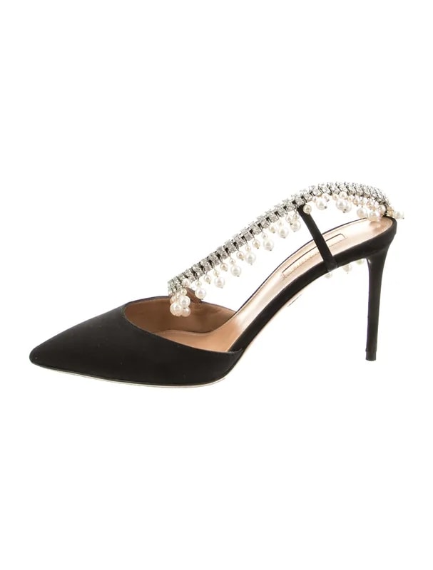 Aquazzura — Faux Accents Mules — Designer Shoe — resale