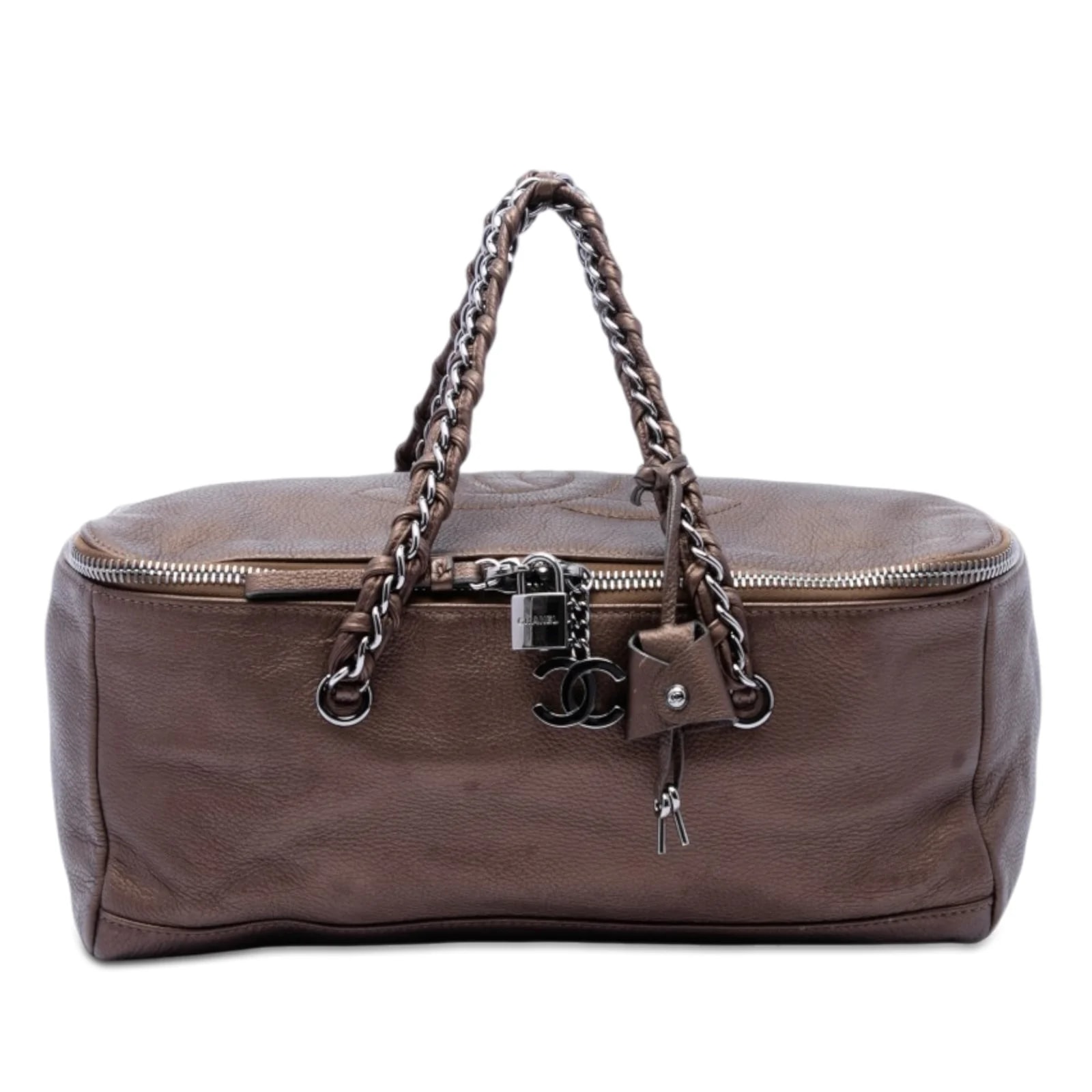Chanel — Metallic CC Luxe Ligne Bowler — Handbag — resale