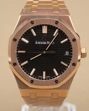 Audemars Piguet — Audemars Piguet Royal Oak 15500OR Black Dial Selfwinding Bracelet 2020 Complete — Watch — resale