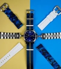 Panerai — Panerai Luminor Due PAM01124 1950 PAM01124 Blue Sunburst Dial Box and Papers — Watch — resale