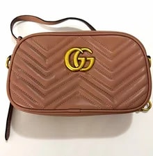 Gucci — Gucci GG Marmont Chevron Camera Crossbody Zip Small — Handbag — resale