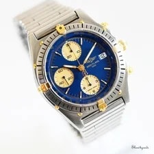 Breitling — Breitling Chronomat Blue Ref 81950 B13047 Bracelet Revised Set 1988 Perfect — Watch — resale