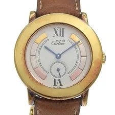 Cartier — Cartier Mastrondo W1009244 Gold Quartz White Dial — Watch — resale
