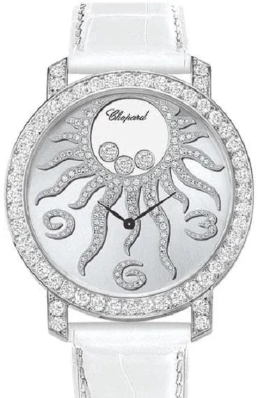 Worldofluxuryus — Chopard Happy Diamonds Happy Sun 18K White Gold & Diamonds Lady's — Watch — resale