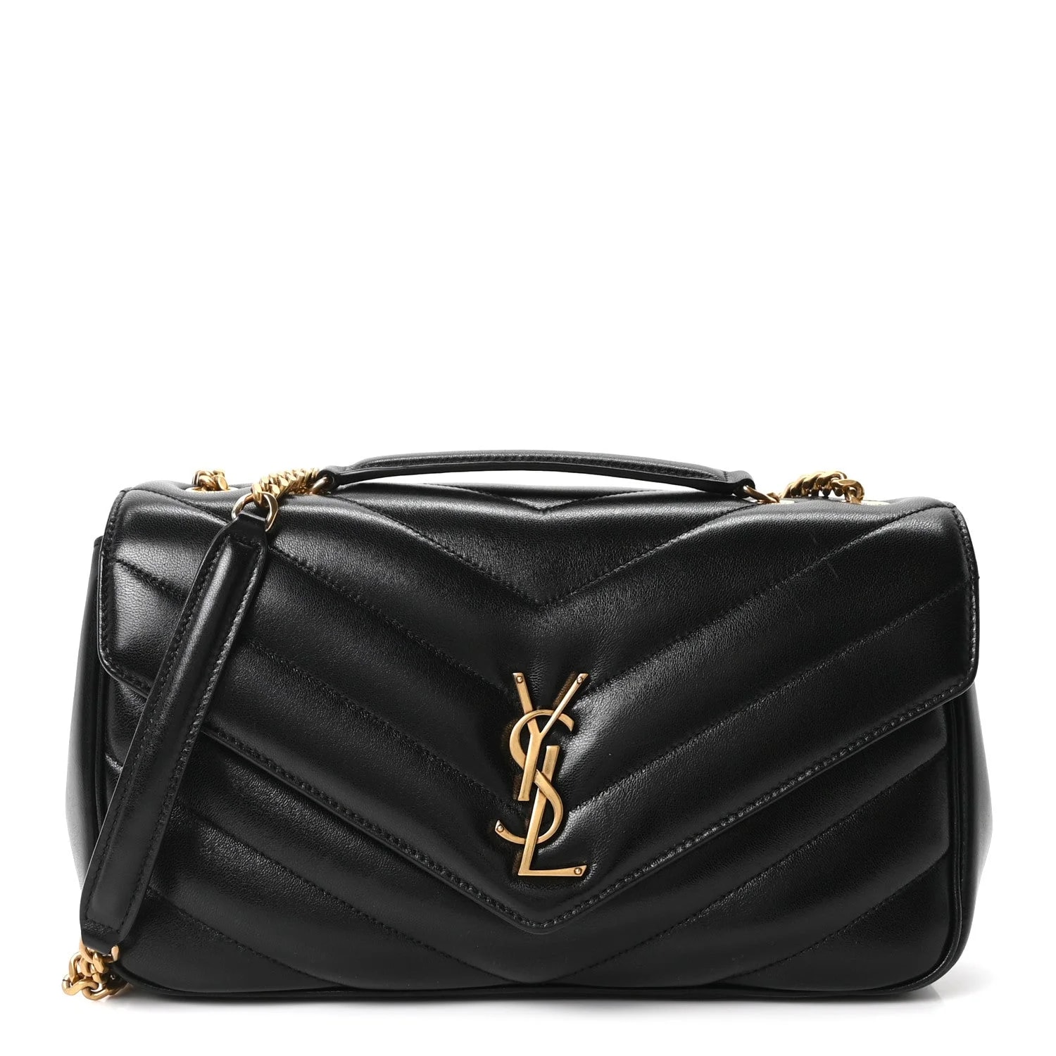 Saint Laurent — Chevron Medium Loulou — Handbag — resale