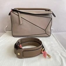 Loewe — Authentic Loewe Light Grained Medium Puzzle Top Handle — Handbag — resale