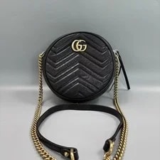 Gucci — Gucci GG Marmont Round Matelasse Mini Crossbody — Handbag — resale
