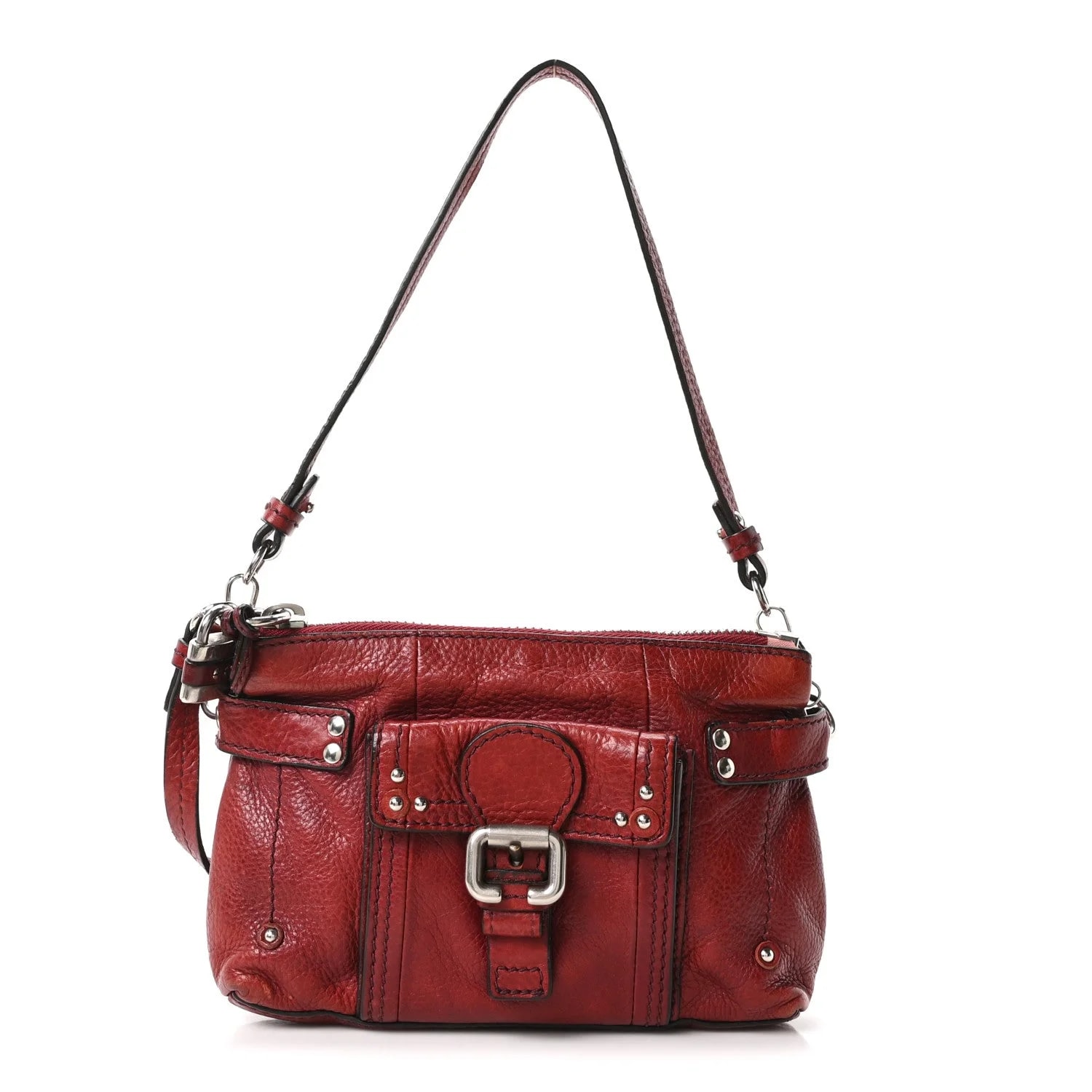 Chloé — Grained Small Paddington Crossbody Dark — Handbag — resale