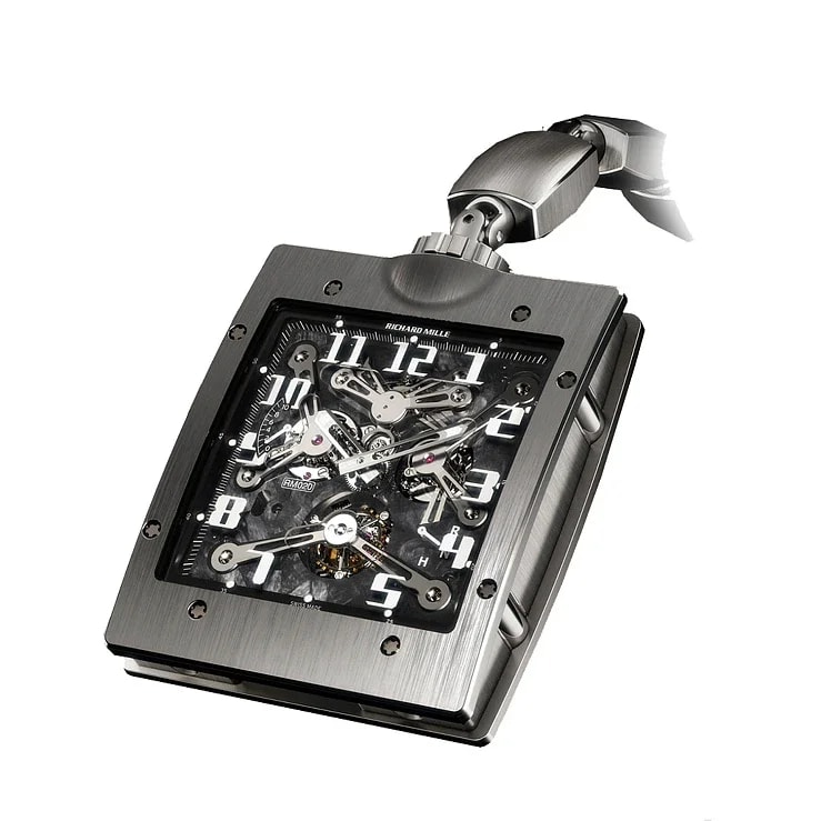 Worldofluxuryus — Richard Mille Manual Winding Tourbillon 18K White Gold Pocket — Watch — resale