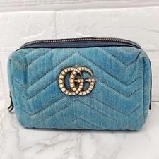 Gucci — Gucci GG Marmont Quilted GG Logo Cosmetic Bags — Handbag — resale