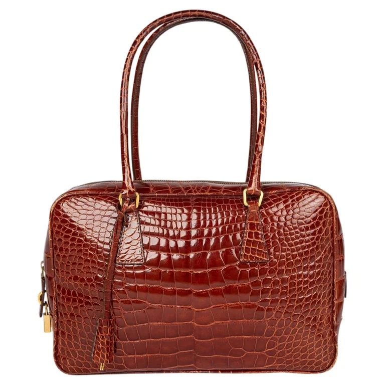 Prada — Prada 2010s Bauletto Bag With Hardware — Designer Shoe — resale