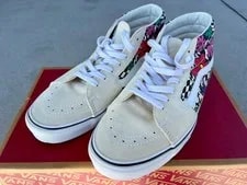 VANS — 10.0US Vhtf Indoor Try-On Only Vans Sk8-Mid Floral Check LTD Ori — Sneaker — resale